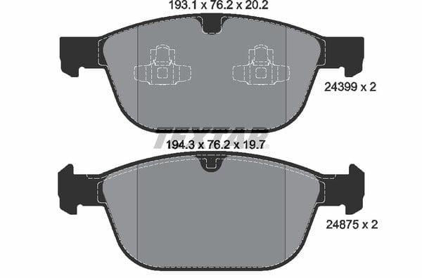 Textar Brake Pads Full Set Of 4 Front 2439901 - image 5
