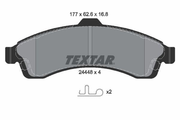 Textar Brake Pads Full Set Of 4 Front 2444801 - image 4