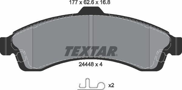Textar Brake Pads Full Set Of 4 Front 2444801 - image 5