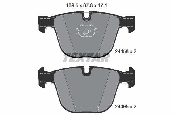 Textar Brake Pads Set Brake Pads Full Set Of 4 Rear 2445801 - image 4
