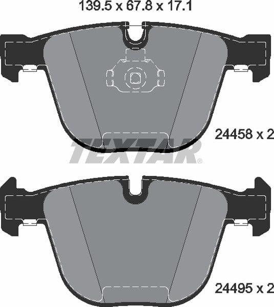 Textar Brake Pads Set Brake Pads Full Set Of 4 Rear 2445801 - image 5