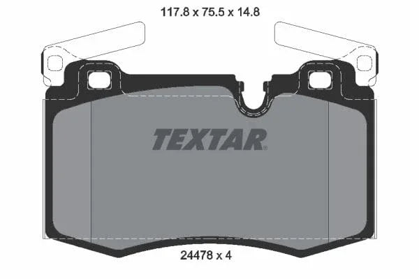 Textar Brake Pads Full Set Of 4 Front 2447801 - image 4