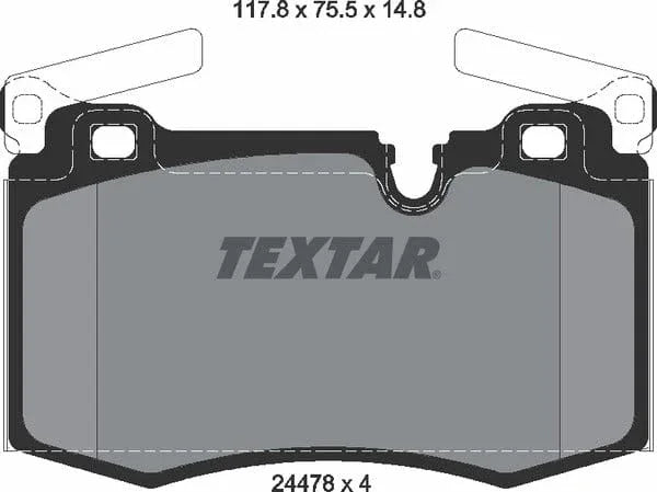 Textar Brake Pads Full Set Of 4 Front 2447801 - image 5