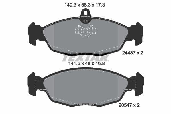 Textar Brake Pads Set Brake Pads Full Set Of 4 Rear 2448701 - image 4