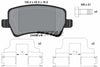 Textar Brake Pads Full Set Of 4 Rear With Brake Caliper Screws With Accessories 2449602 thumbnail