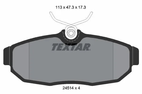 Textar Brake Pads Set Brake Pads Full Set Of 4 Rear 2451401 - image 4