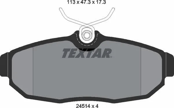 Textar Brake Pads Set Brake Pads Full Set Of 4 Rear 2451401 - image 5