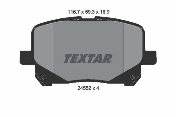 Textar Brake Pads Full Set Of 4 Front 2452201 - image 4