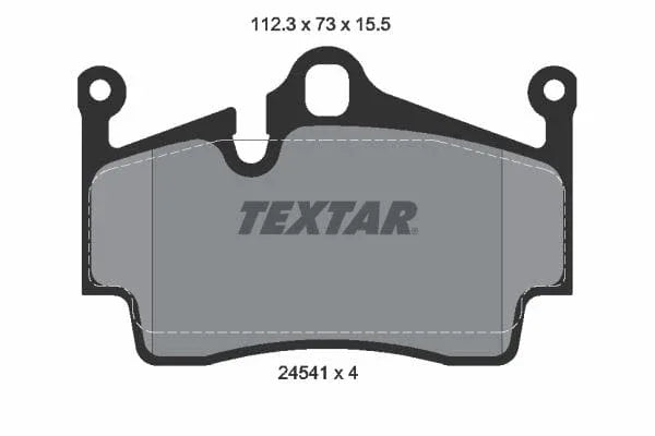 Textar Brake Pads Set Brake Pads Full Set Of 4 Rear 2454101 - image 4