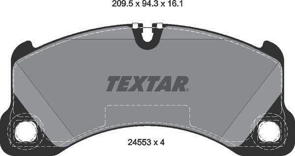 Textar Brake Pads Full Set Of 4 Front 2455301 - image 5