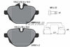 Textar Brake Pads Full Set Of 4 Rear With Brake Caliper Screws With Accessories 2456101 - OEM Quality Replacement thumbnail