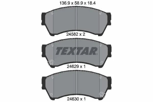 Textar Brake Pads Full Set Of 4 Front 2458202 - image 4