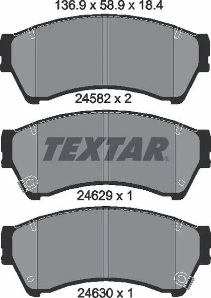Textar Brake Pads Full Set Of 4 Front 2458202 - image 5
