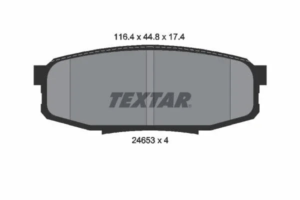 Textar Brake Pads Set Brake Pads Full Set Of 4 Rear 2465301 - image 4