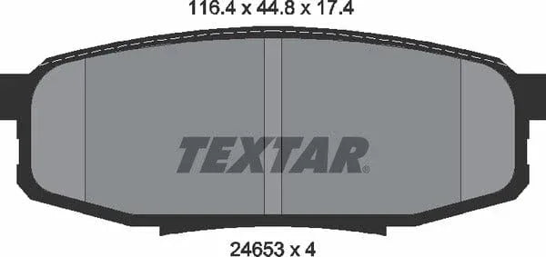 Textar Brake Pads Set Brake Pads Full Set Of 4 Rear 2465301 - image 5