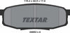 Textar Brake Pads Set Brake Pads Full Set Of 4 Rear 2465301 thumbnail
