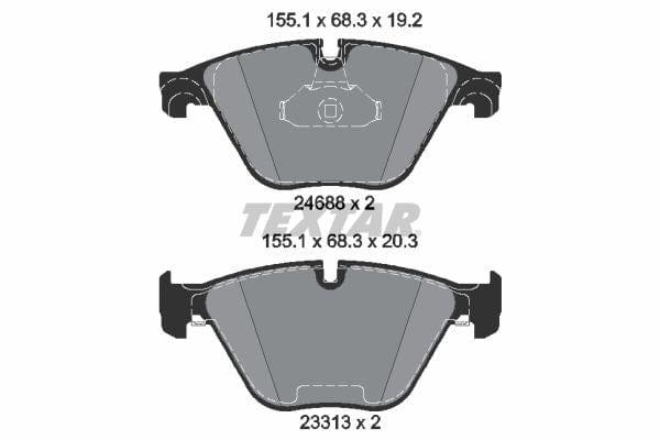 Textar Brake Pads Full Set Of 4 Front 2468801 - image 4
