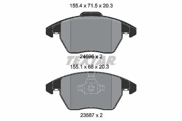 Textar Brake Pads Full Set Of 4 Front 2469601 - image 4
