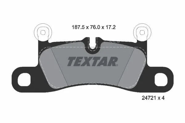 Textar Brake Pads Full Set Of 4 Rear With Counterweights 2472101 - image 4