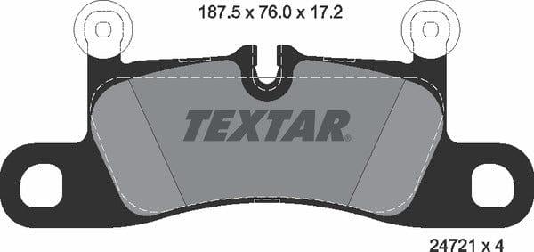 Textar Brake Pads Full Set Of 4 Rear With Counterweights 2472101 - image 5