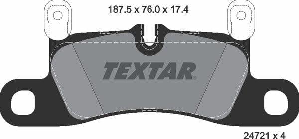 Textar Brake Pads Full Set Of 4 Rear With Counterweights 2472102 - image 5