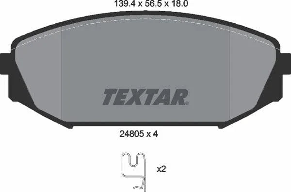 Textar Brake Pads Full Set Of 4 Front 2480501 - image 5