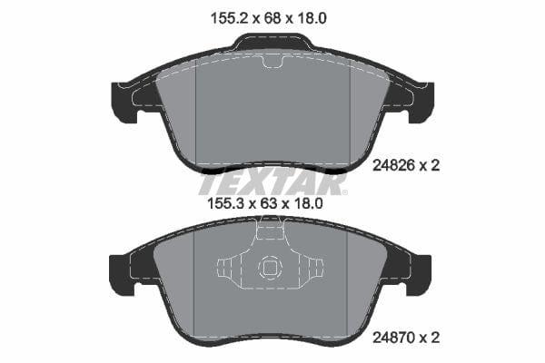 Textar Brake Pads Full Set Of 4 Front 2482601 - image 4