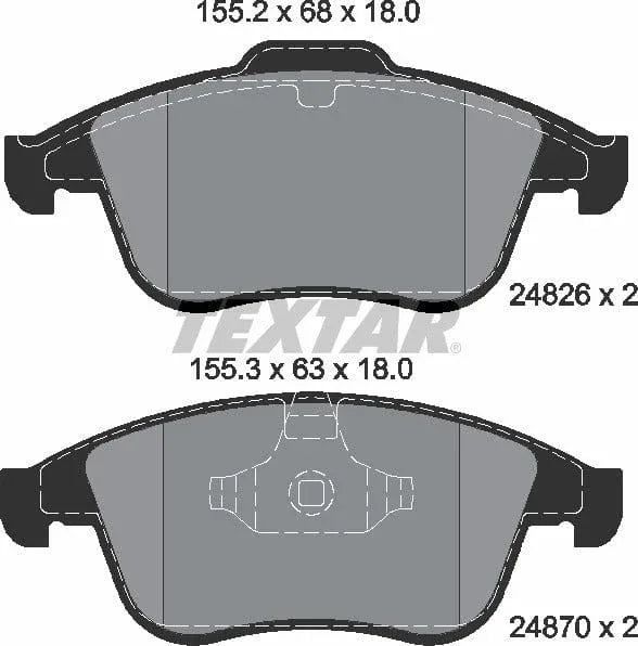 Textar Brake Pads Full Set Of 4 Front 2482601 - image 5