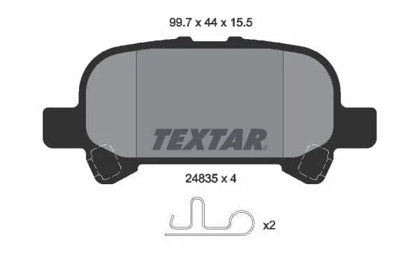 Textar Brake Pads Set Brake Pads Full Set Of 4 Rear 2483501 - image 4