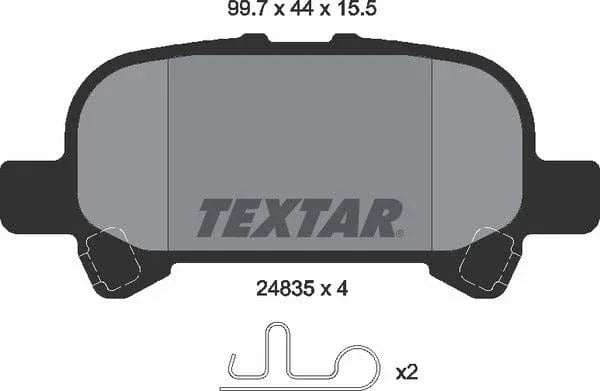 Textar Brake Pads Set Brake Pads Full Set Of 4 Rear 2483501 - image 5