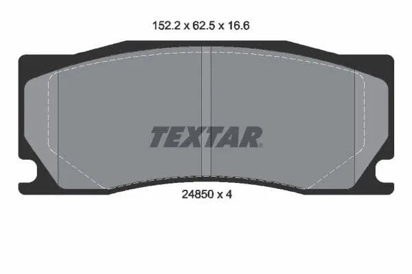 Textar Brake Pads Full Set Of 4 Front 2485001 - image 4