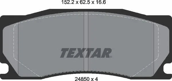 Textar Brake Pads Full Set Of 4 Front 2485001 - image 5