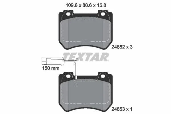 Textar Brake Pads Full Set Of 4 Front 2485201 - image 4