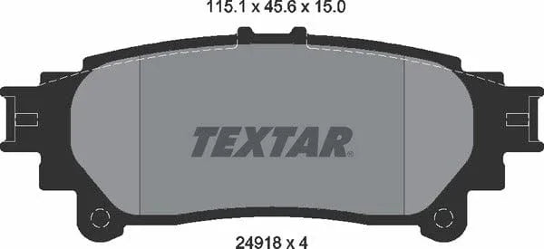 Textar Brake Pads Set Brake Pads Full Set Of 4 Rear 2491801 - image 5