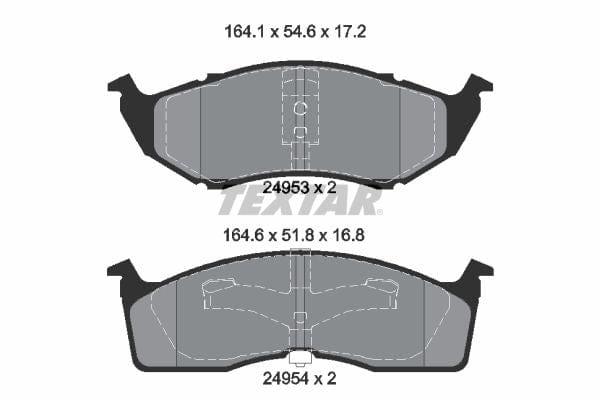 Textar Brake Pads Full Set Of 4 Front 2495301 - image 4