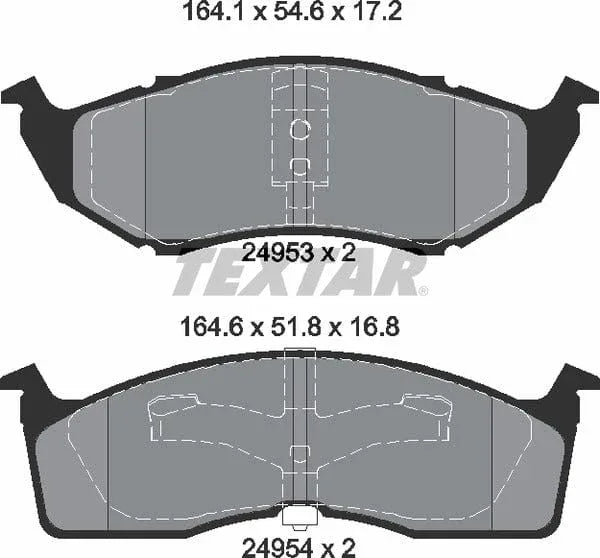 Textar Brake Pads Full Set Of 4 Front 2495301 - image 5