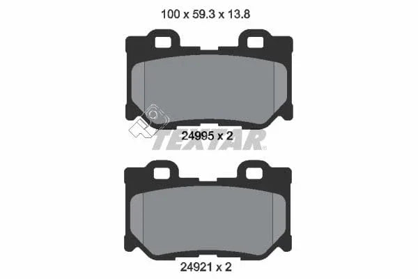 Textar Brake Pads Set Brake Pads Full Set Of 4 Rear 2499501 - image 4