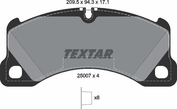 Textar Brake Pads Full Set Of 4 Front 2500701 - image 5