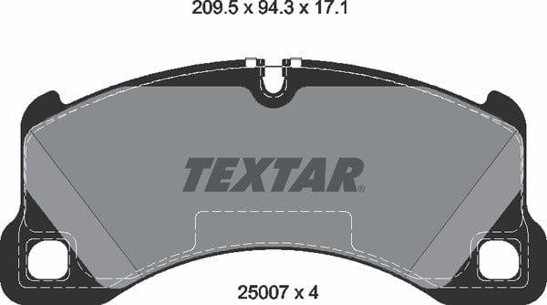 Textar Brake Pads Full Set Of 4 Front 2500703 - image 5
