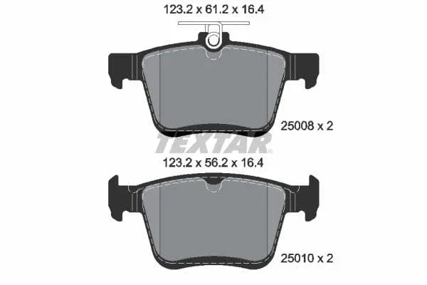 Textar Brake Pads Set Brake Pads Full Set Of 4 Rear 2500801 - image 4