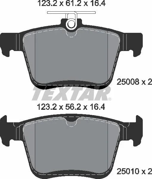 Textar Brake Pads Set Brake Pads Full Set Of 4 Rear 2500801 - image 5