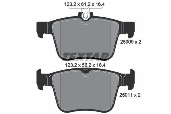 Textar Brake Pads Set Brake Pads Full Set Of 4 Rear 2500901 - image 4