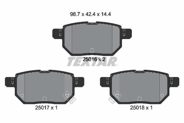 Textar Brake Pads Set Brake Pads Full Set Of 4 Rear 2501601 - image 4