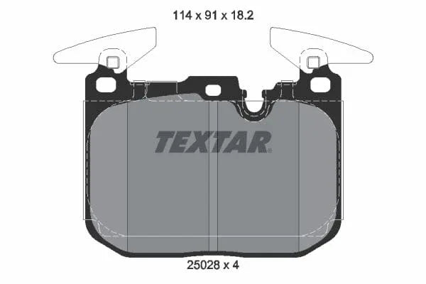 Textar Brake Pads Full Set Of 4 Front With Counterweights 2502801 - image 4