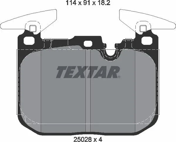 Textar Brake Pads Full Set Of 4 Front With Counterweights 2502801 - image 5