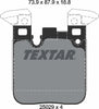 Textar Brake Pads Full Set Of 4 Rear With Counterweights 2502901 - OEM Quality Replacement thumbnail