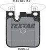 Textar Brake Pads Full Set Of 4 Rear With Counterweights 2502902 thumbnail