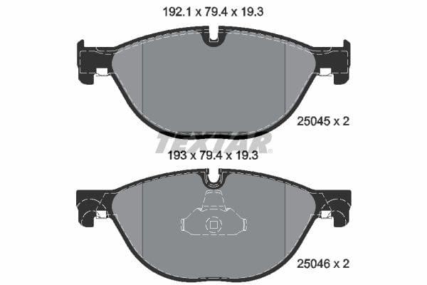 Textar Brake Pads Full Set Of 4 Front 2504501 - image 4