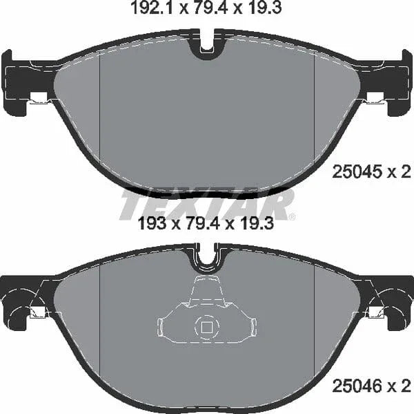 Textar Brake Pads Full Set Of 4 Front 2504501 - image 5