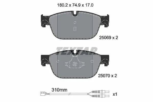 Textar Brake Pads Full Set Of 4 Front 2506901 - image 4